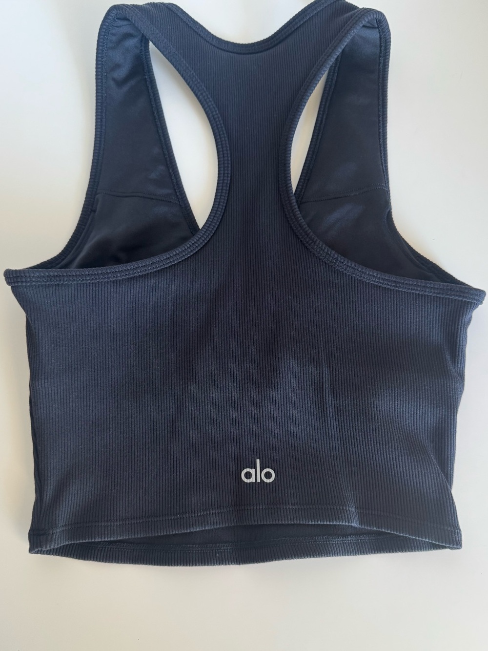ALO Yoga Goddess Ribbed Cropped Racerback Tank - Picture 7 of 9